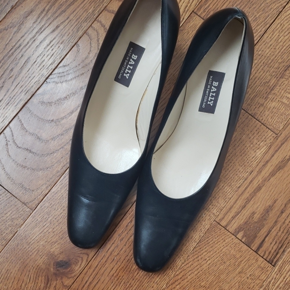 BALLY heels. Vintage leather blue heels - Picture 5 of 9